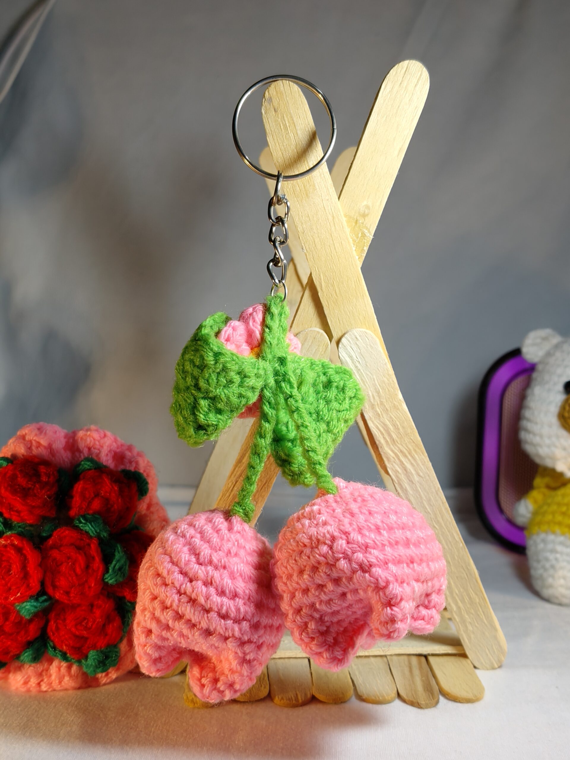 Loops And Knots Blossom Charm Tulip Keychain - Image 3