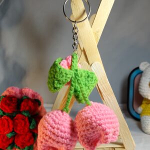Loops And Knots Blossom Charm Tulip Keychain